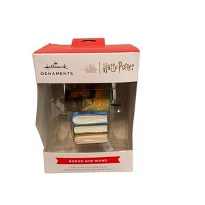 Hallmark Harry Potter Nimbus 2000 & Books and Wand Christmas Ornament